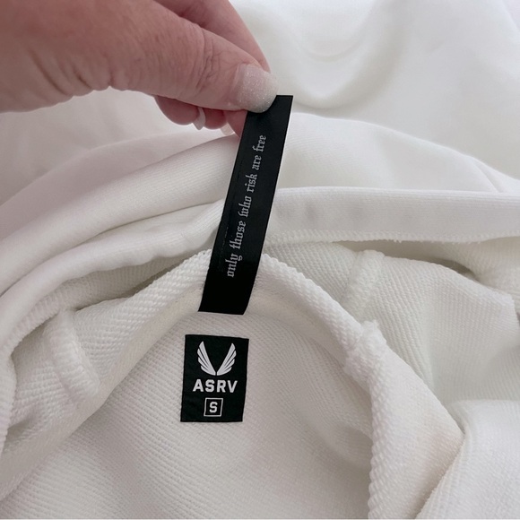 ASRV X Equinox Sonora French-Terry Mid Cropped Hoodie Ivory Cream Size Small - Picture 13 of 16